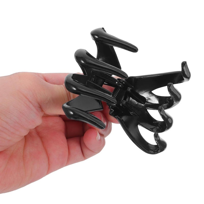 بارتي كينج دوم مجموعة بارتي كينغدوم من 6 قطع من مشابك الشعر على شكل أخطبوط للنساء، مصنوعة من البلاستيك المسنن، لتثبيت ذيل الحصان، بألوان الأسود اللامع والأخضر بنقشة السلحفاة والأحمر بنقشة حيوانية، مع قبضة مانعة للانزلاق. - Image 3